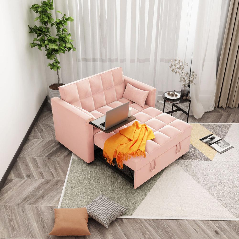 Convertible 3-in-1 Multi-Functional Sofa Bed with Hidden Side Table-NOSGA