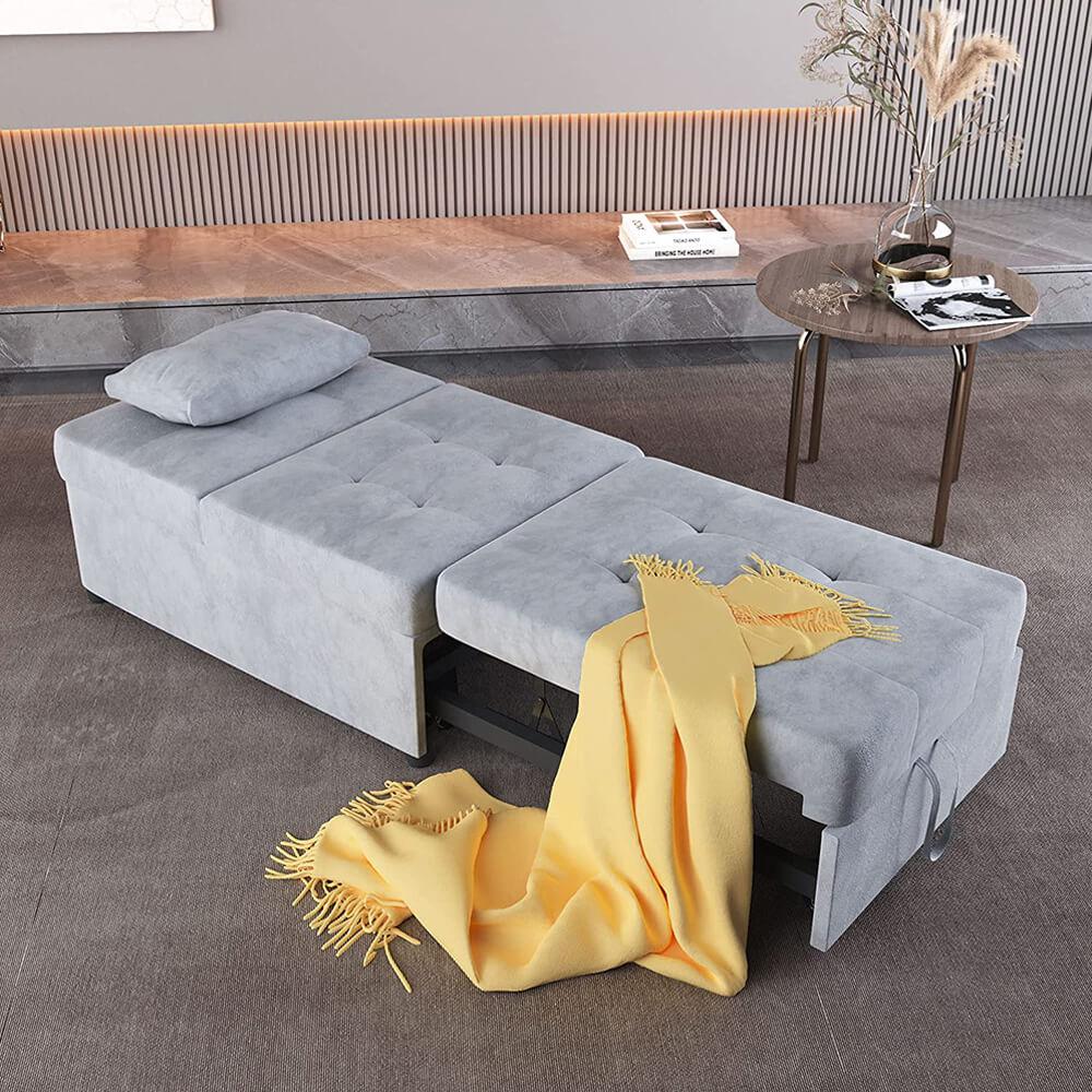 Convertible Chair in Multi-Function Folding Ottoman Sofa Bed