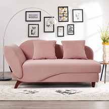 Functional Storage Chaise Lounge with 2 Pillows