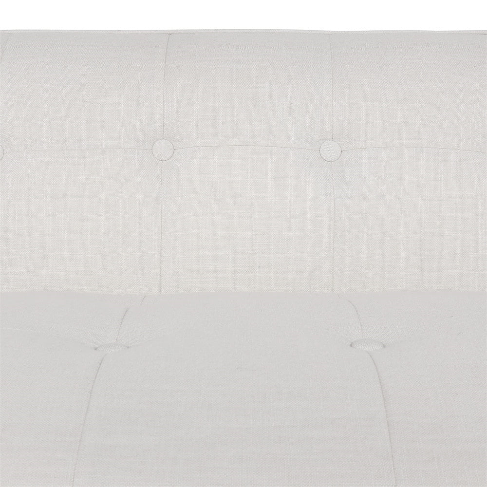 Mid-Century Velvet Chesterfield Loveseat Sofa with 2 Bolster Pillows