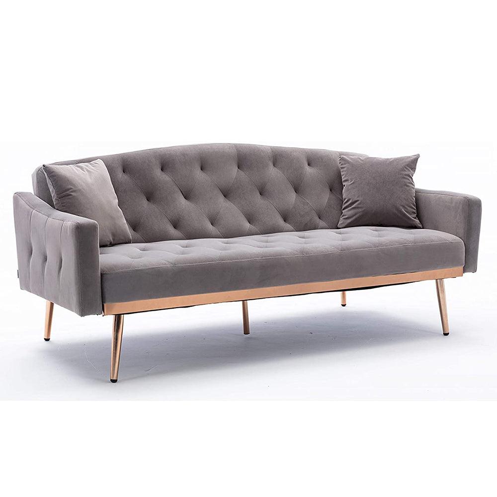 Velvet Convertible Accent Sofa Loveseat Sleeper Couch-NOSGA