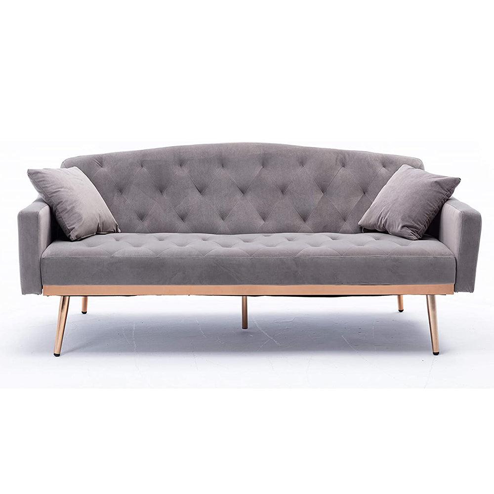 Velvet Convertible Accent Sofa Loveseat Sleeper Couch-NOSGA