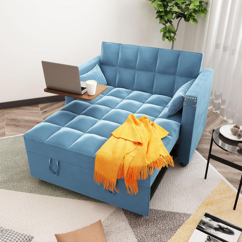 Convertible 3-in-1 Multi-Functional Sofa Bed with Hidden Side Table