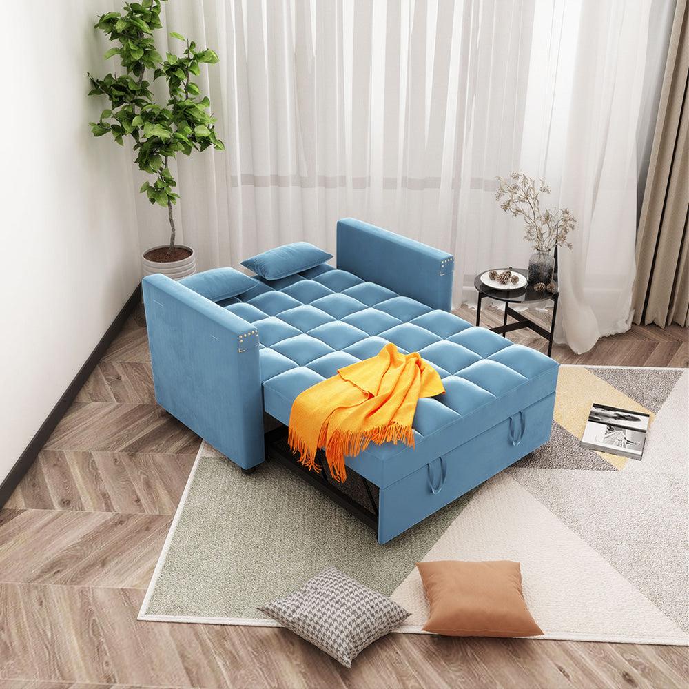 Convertible 3-in-1 Multi-Functional Sofa Bed with Hidden Side Table-NOSGA