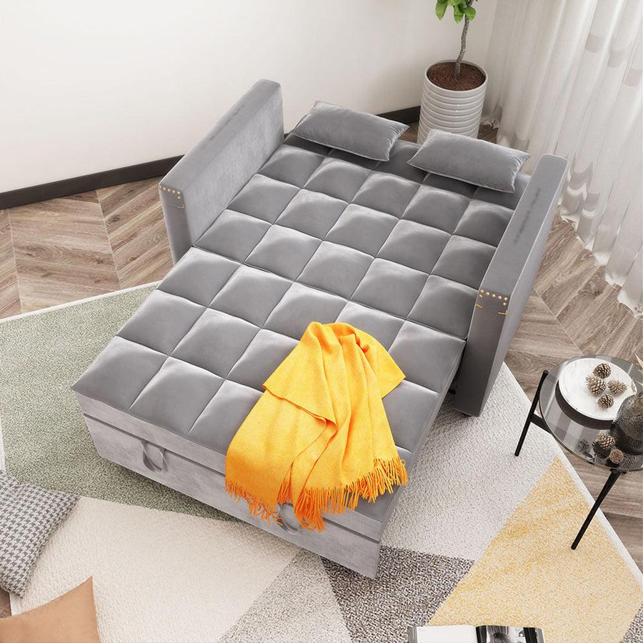 Convertible 3-in-1 Multi-Functional Sofa Bed with Hidden Side Table