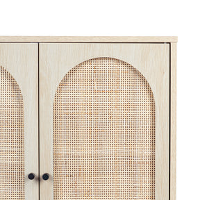 Sideboard Buffet Cabinet with Rattan Doors
