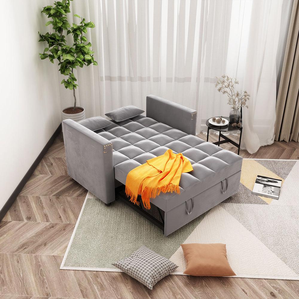 Convertible 3-in-1 Multi-Functional Sofa Bed with Hidden Side Table