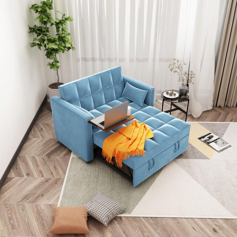 Convertible 3-in-1 Multi-Functional Sofa Bed with Hidden Side Table
